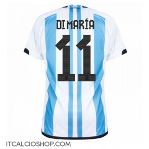 Argentina Angel Di Maria #11 Prima Maglia Mondiali 2022 Manica Corta